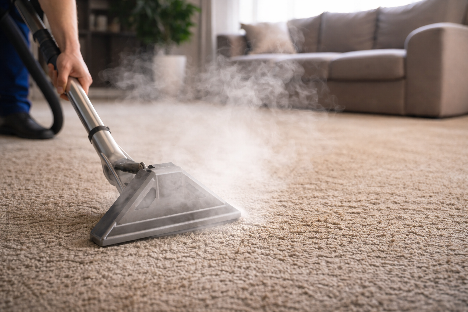 Professional carpet steam cleaning